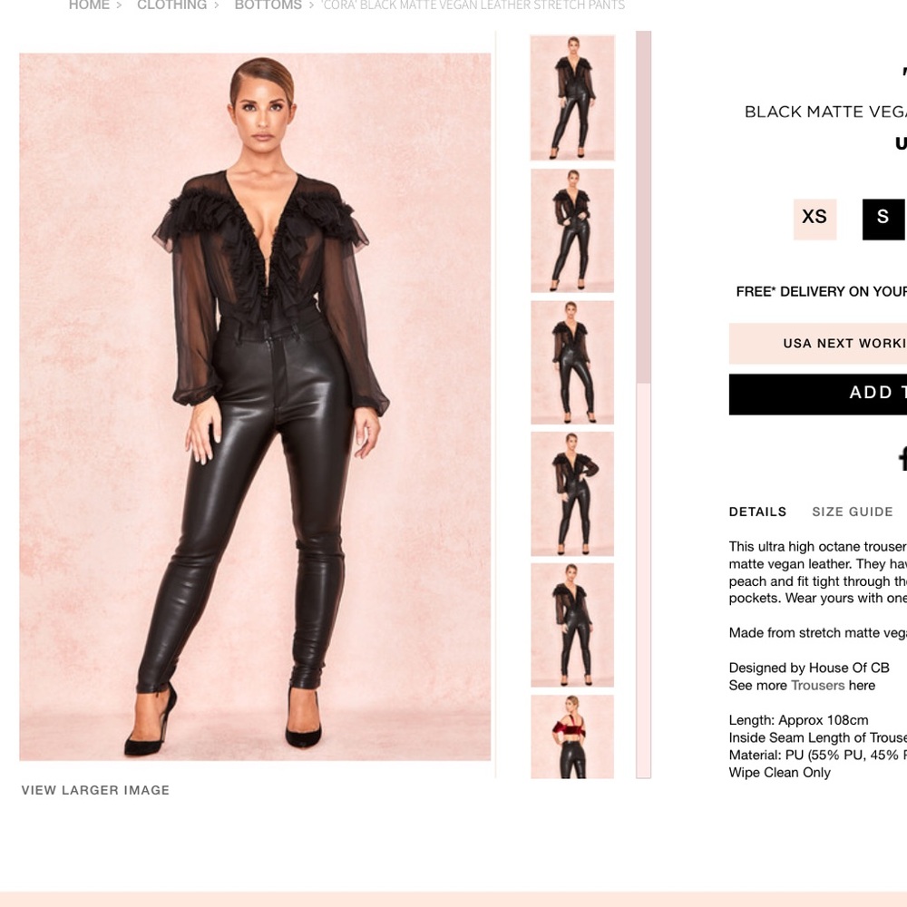 Hocb vegan leather pants